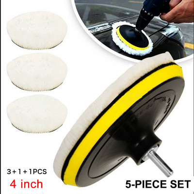 5 tk autopoleerimispadi 3/4/5/6/7 tolli, sobib pehmete juuste vahatamismasina poleerimismasinale auto kere poleerimisketaste puhastustööriist