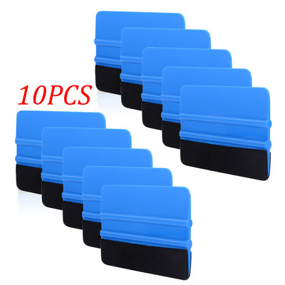 10 vnt Automobilių vinilo apvyniojimo grandiklis Veltinio krašto plėvelės pakavimo valytuvas Automobilio stiliaus tamsinimo įrankis langų stiklų valymui automobilių priedai