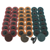 16/31/46 buc. Discuri de șlefuit cu discuri abrazive de 2" Discuri de condiționare a suprafețelor de blocare cu role Disc de schimbare rapidă de tip R cu 1 suport pentru disc