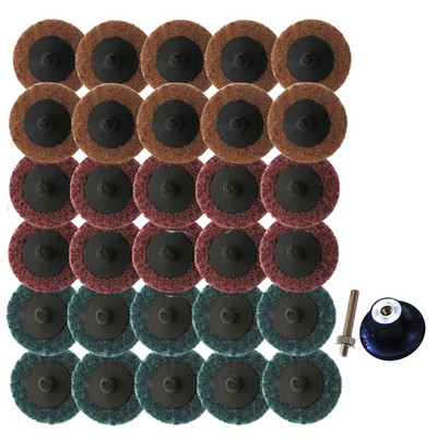 16/31/46 buc. Discuri de șlefuit cu discuri abrazive de 2" Discuri de condiționare a suprafețelor de blocare cu role Disc de schimbare rapidă de tip R cu 1 suport pentru disc