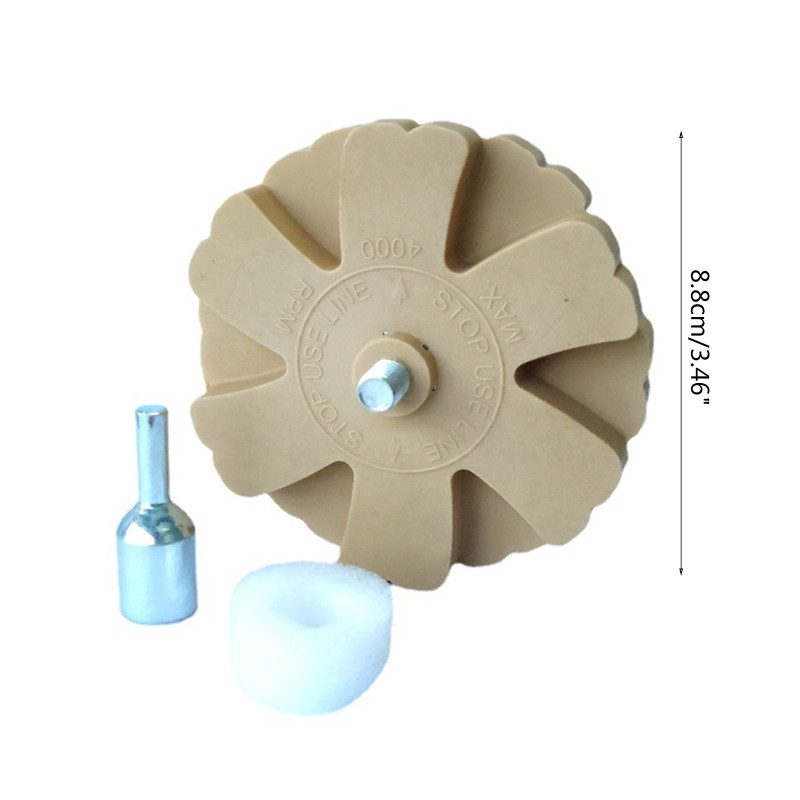 Kummist kustutuskumm rattapadja kleebiste eemaldaja autokleebiste jaoks Vinüülkleebised kiirpoleerimine F19A