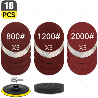 Cârlig și buclă de șmirghel pentru șlefuit orbital aleatoriu Foaie de hârtie șlefuită Disc pentru lustruire Set de burete pentru epilare cu ceară Tampon tampon Detaliere auto