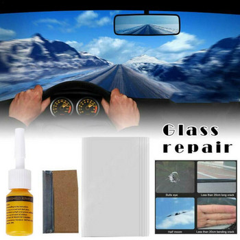 Направи си сам инструмент за отстраняване на драскотини от пукнатини по стъклото на автомобила Комплект за ремонт на предно стъкло Възстановяване на предно стъкло за предно или задно предно стъкло TSLM1