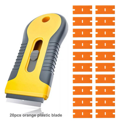 Strugač za britvu s 10 komada oštrica Prozorsko staklo automobila Vinilna naljepnica Naljepnica Ljepilo Alat za uklanjanje boje Alat za čišćenje Rakel