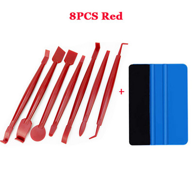 8 buc. Set de raclete pentru tăiere margini de vinil pentru mașină, racletă pentru margini din pâslă, instrumente de nuanțare a ferestrei, pentru instalarea foliei de autocolante din fibră de carbon, accesorii auto