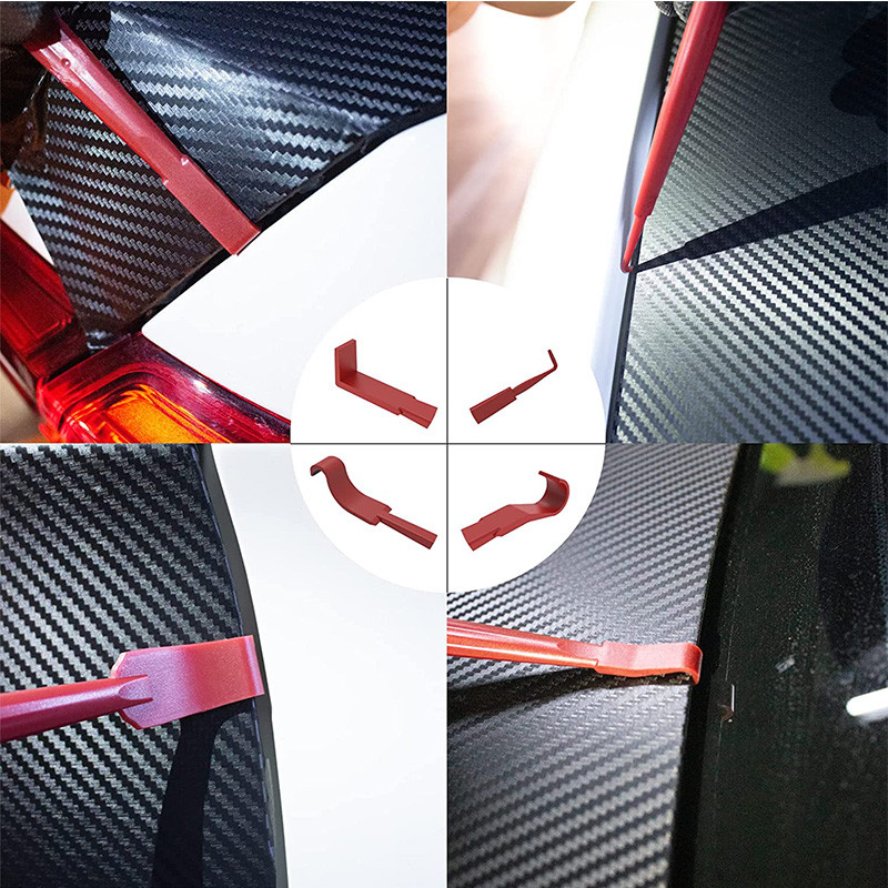 8 buc. Set de raclete pentru tăiere margini de vinil pentru mașină, racletă pentru margini din pâslă, instrumente de nuanțare a ferestrei, pentru instalarea foliei de autocolante din fibră de carbon, accesorii auto