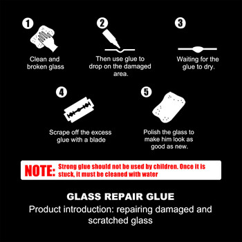 Комплект лепило за ремонт на пукнатини на предното стъкло Лепила за ремонт на предно стъкло Инструмент за възстановяване на автомобилни стъкла Комплект за ремонт на автомобилни стъкла