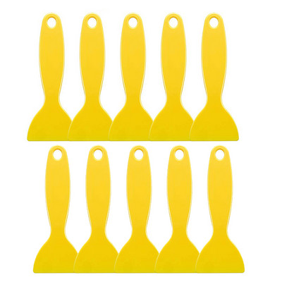 5/10 τεμ. Κίτρινο πλαστικό φύλλο αλουμινίου παραθύρου αυτοκινήτου Ξύστρα Πλάκα υαλοκαθαριστήρα Αυτοκόλλητο γυαλιού μάκτρο Εγκατάσταση DIY κόλλα Αφαίρεση εργαλείου χειρός