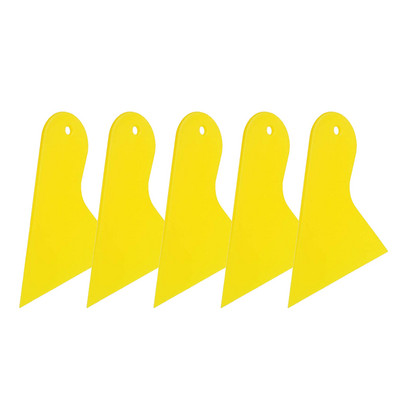 5/10 τεμ. Κίτρινο πλαστικό φύλλο αλουμινίου παραθύρου αυτοκινήτου Ξύστρα Πλάκα υαλοκαθαριστήρα Αυτοκόλλητο γυαλιού μάκτρο Εγκατάσταση DIY κόλλα Αφαίρεση εργαλείου χειρός