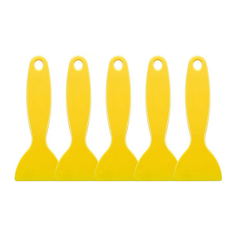 5/10 τεμ. Κίτρινο πλαστικό φύλλο αλουμινίου παραθύρου αυτοκινήτου Ξύστρα Πλάκα υαλοκαθαριστήρα Αυτοκόλλητο γυαλιού μάκτρο Εγκατάσταση DIY κόλλα Αφαίρεση εργαλείου χειρός