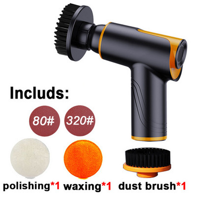 Mașină de șlefuit cu ceară Mini șlefuitor fără fir pentru mașină Mașină de lustruit fără fir cu perie Încărcare rapidă Slefuitor portabil cu viteză variabilă