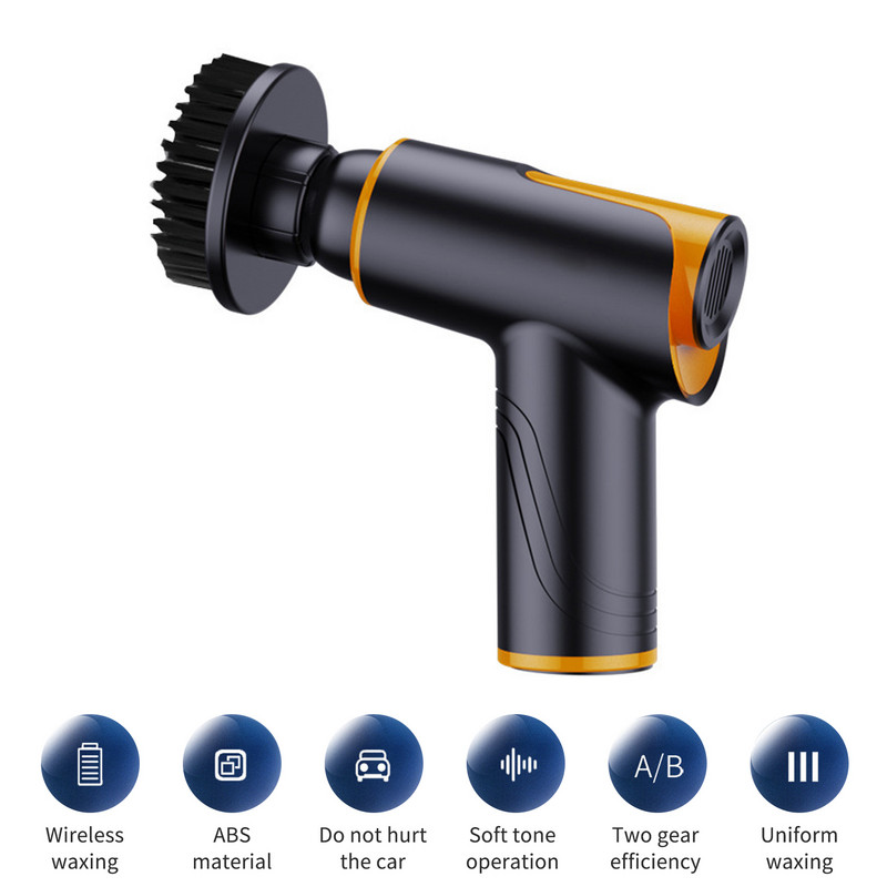 Mașină de șlefuit cu ceară Mini șlefuitor fără fir pentru mașină Mașină de lustruit fără fir cu perie Încărcare rapidă Slefuitor portabil cu viteză variabilă