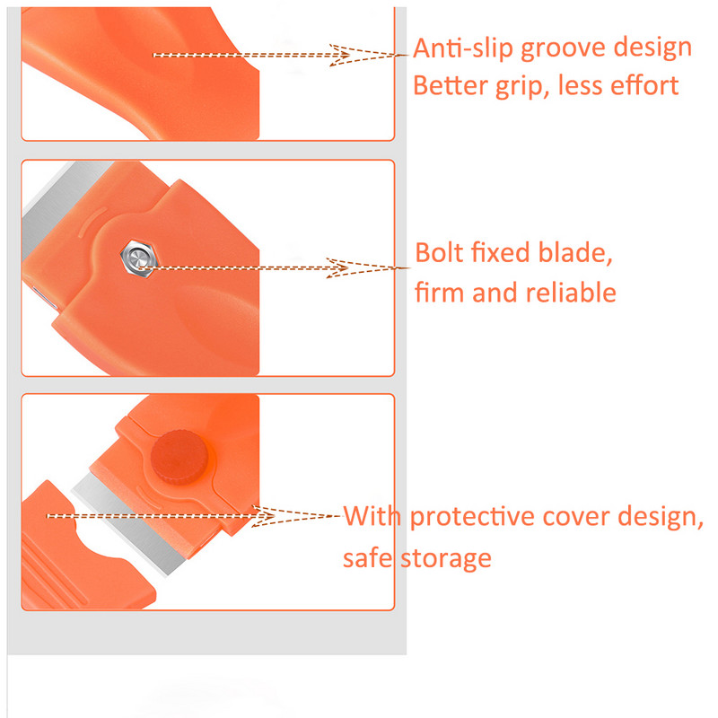 TOFAR Autocolante de curățare a mașinii Remover 100 buc Lame de ras din oțel carbon Razuitoare Film de înveliș de vinil Lipici fereastră din sticlă ceramică Lopată cuptor