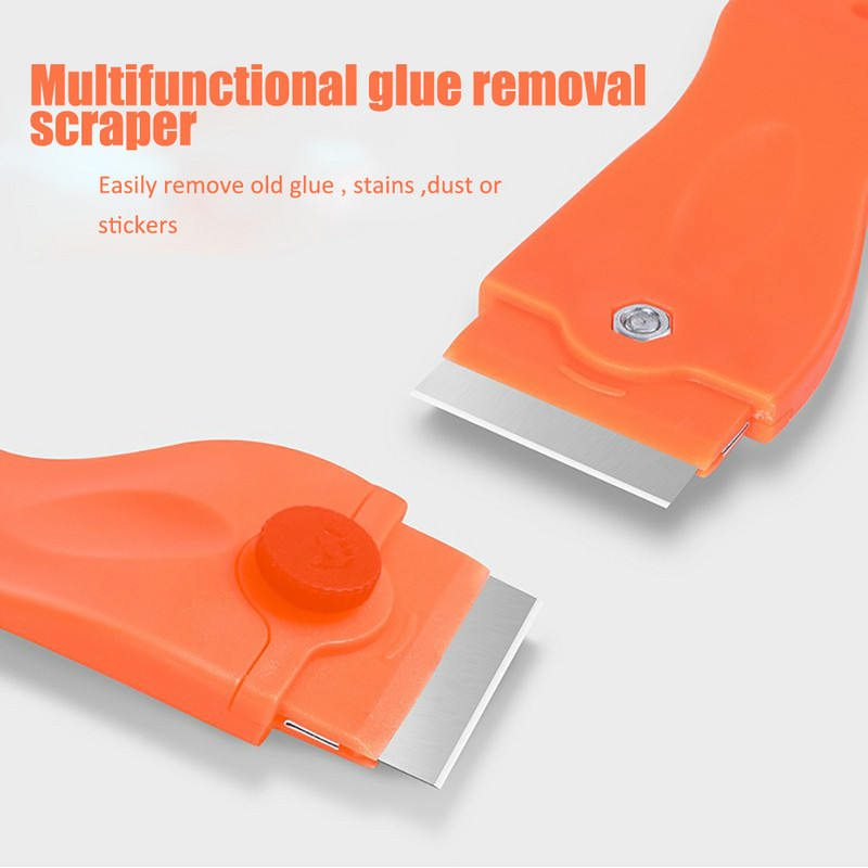 TOFAR Autocolante de curățare a mașinii Remover 100 buc Lame de ras din oțel carbon Razuitoare Film de înveliș de vinil Lipici fereastră din sticlă ceramică Lopată cuptor