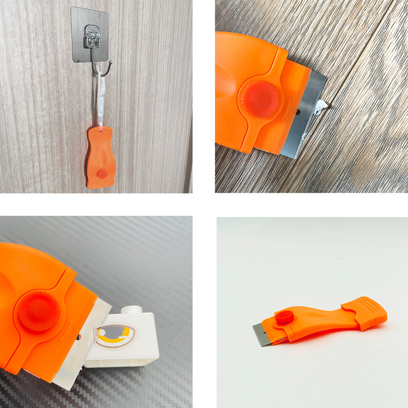 TOFAR Autocolante de curățare a mașinii Remover 100 buc Lame de ras din oțel carbon Razuitoare Film de înveliș de vinil Lipici fereastră din sticlă ceramică Lopată cuptor