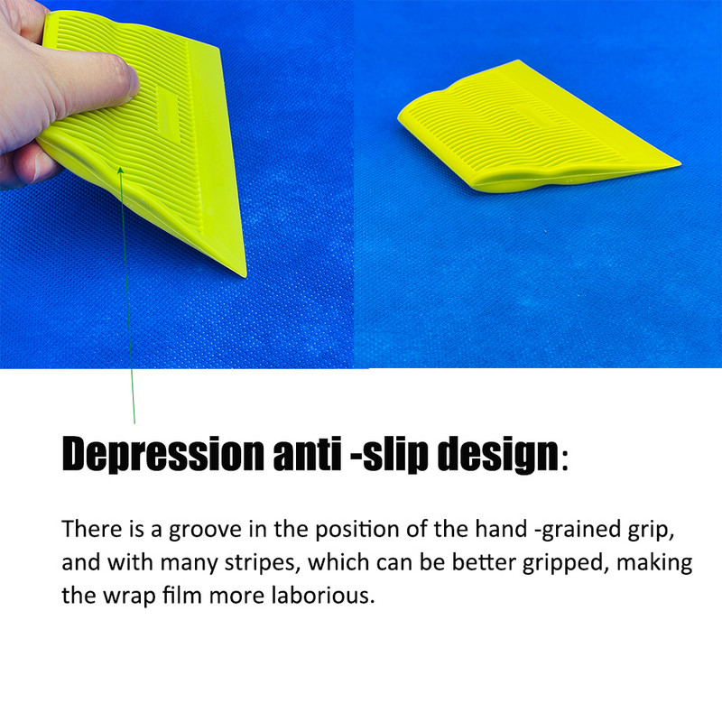 TOFAR Racletă moale trapezoidală pentru împachetare auto de vinil Film pentru ferestre Nuanțare Fibră de carbon Autocolant Instrumente de instalare Curățare