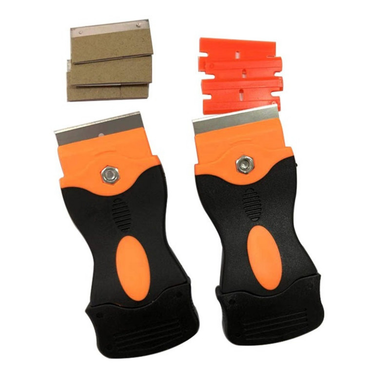 Adeziv pentru geamuri noi Dispozitiv de îndepărtare a racletei de curățare a geamurilor de mașină din sticlă ceramică Autocolant de film de viny pentru curățare Dispozitiv de curățare a racletei de ras