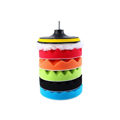 Set de 8 bucăți de tampoane de lustruit pentru mașină pentru epilare cu ceară autoadezive pentru lustruire auto disc pentru curățarea mobilierului accesorii roți de 4 inci