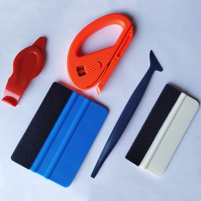 Film de vinil Kit de instrumente pentru mașină Autocolant din fibră de carbon Magnet de ambalare Racletă Nuanțare ferestre Decal Racletă de cauciuc Cuțit pentru hârtie T05
