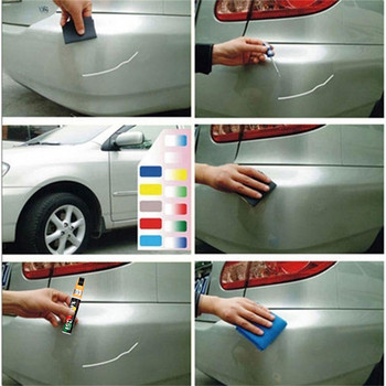 5 Χρώματα 12ml Μολύβι επισκευής βαφής αυτοκινήτου Universal Car Body Scratch Repair Remover Paint Fix Pen Touch Up Pen Auto Care