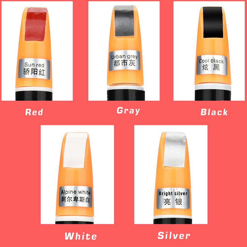 5 spalvų 12 ml automobilių dažų taisymo pieštukas Universal Car Body Scratch Repair Remover Paint Fix Pen Touch Up Pen Auto Care