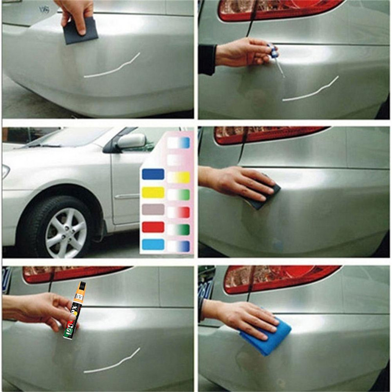 5 spalvų 12 ml automobilių dažų taisymo pieštukas Universal Car Body Scratch Repair Remover Paint Fix Pen Touch Up Pen Auto Care