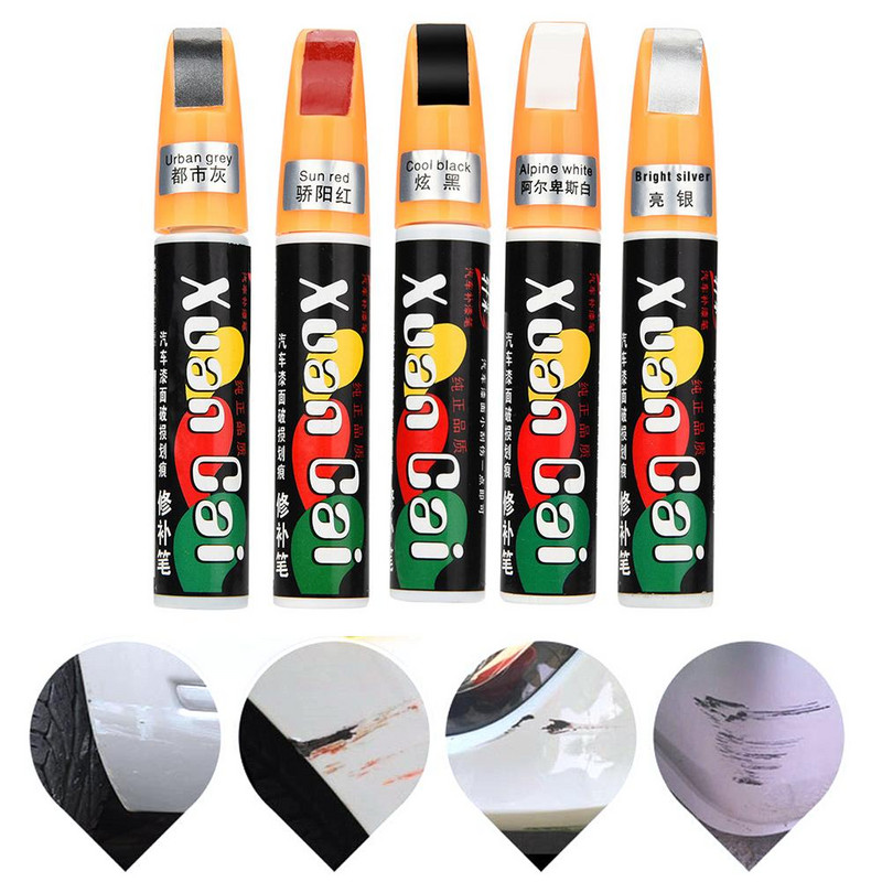 5 spalvų 12 ml automobilių dažų taisymo pieštukas Universal Car Body Scratch Repair Remover Paint Fix Pen Touch Up Pen Auto Care