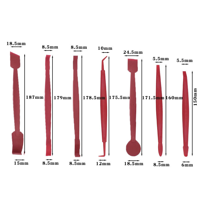 7/13 τεμ. Εργαλεία περιτυλίγματος μεμβράνης βινυλίου αυτοκινήτου Αυτοκόλλητο αυτοκινήτου κιτ ξύστρα μεμβράνης αυτοκινήτου Σετ ξύστρα με μάκτρα σετ μαχαιριών Αξεσουάρ πλαστικής χαλκομανίας