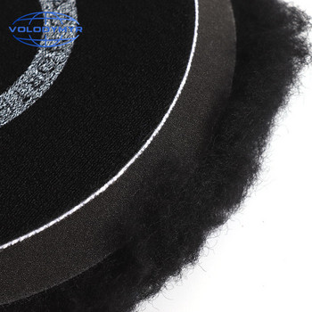 Volodymyr Wool Polish Pad 6 or 7 Inch Black with 5inch Hook and Loop for Polishing Car Buffer Polisher AccessoriesTools