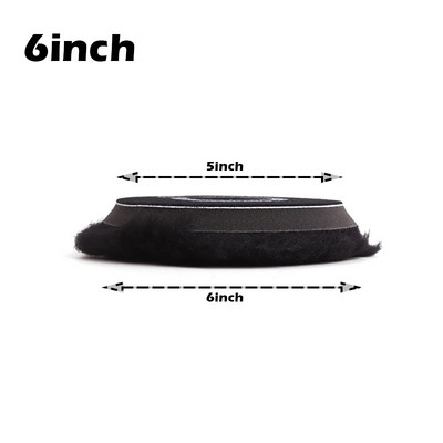Tampă de lustruit din lână Volodymyr 6 sau 7 inchi, negru, cu cârlig și buclă de 5 inchi pentru lustruire, accesorii pentru lustruit tampon autoUnelte