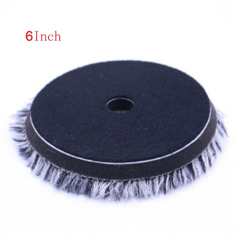 Auto villane poleerimislapp kriimustuste eemaldamise ketta värv poleerimine poleerimine vahatamine villapadjad 5/6`` auto poleerimisseadme vaha villapadjale