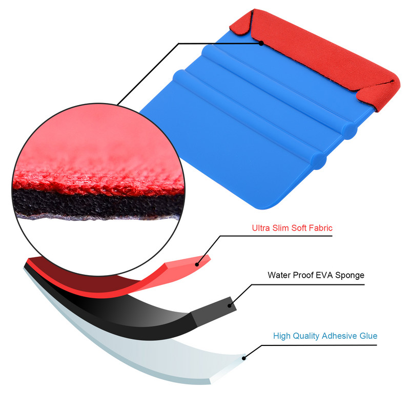 EHDIS 10 buc. Film de vinil Racletă de ambalare pentru mașină Fibră de carbon țesătură Pâslă racletă autocolante Instrument de instalare Instrument de nuanțe pentru ferestre