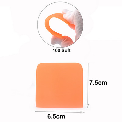 FOSHIO Soft Car Wrap Squeegee TPU PPF Protective Film Install Scraper Wind Tint Carbon Fiber Vinyl Wrapping Tool Auto Cleaning