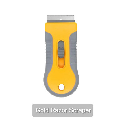 Tint Wrap Glue Squeegee Remover Cleaner Κεραμικό γυαλί παραθύρου αυτοκινήτου αυτοκόλλητο Viny Film Cleaning Ξύστρα ξυραφιού + 10 τμχ Ξυραφάκι