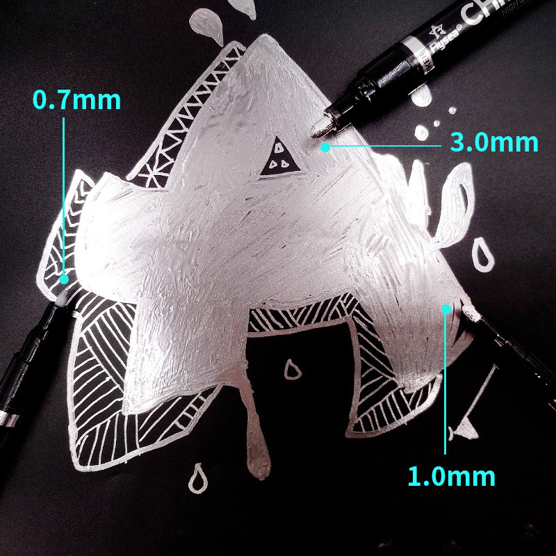 Vedel kroompumba markeri täitemudel Graffiti autode kriimustusvärv metallkeraamikale roostevabast terasest läbipaistva kriimustuste eemaldaja jaoks