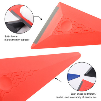 EHDIS Soft Silicon Rubber Squeegee for Film Carbon Fiber Vinyl Wrapping Car Scraper Window Window Glass Tint Clean Tool Remover sticker