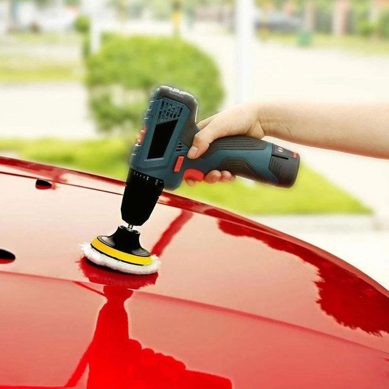 Samoljepljivi komplet za poliranje od vune visoke gustoće. Spužva za poliranje. Disk za poliranje. Automatski vuneni jastučići za njegu automobila.