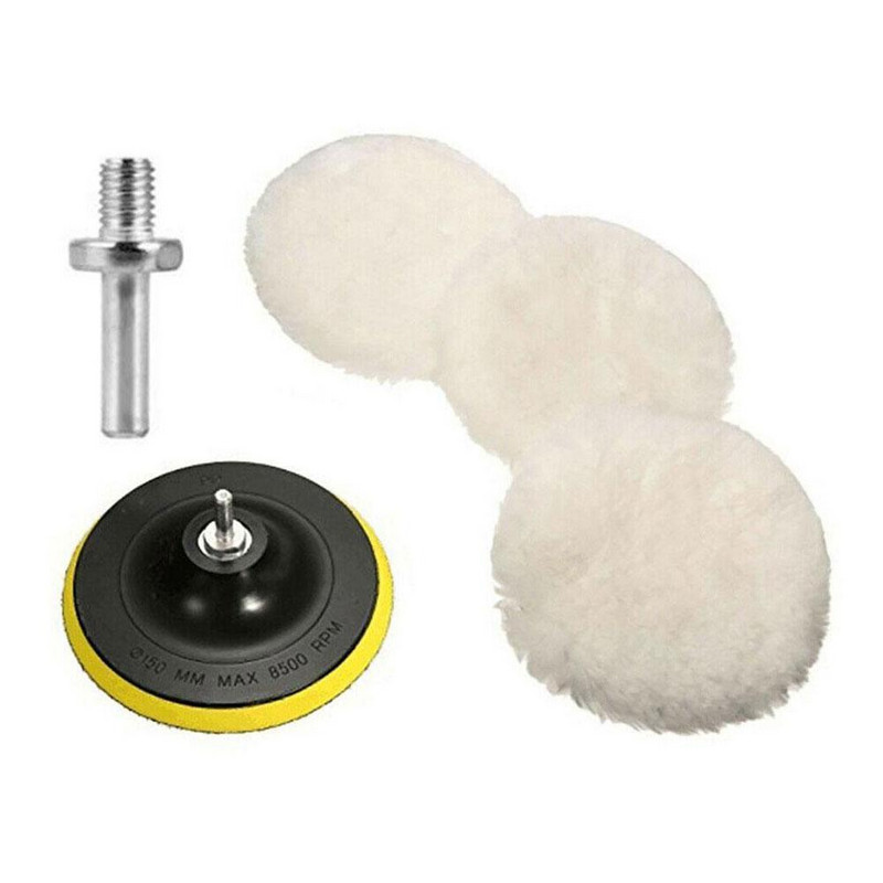5 buc / 5/6/7 inch Kit de lustruit Pad de lustruit disc burete pentru epilare cu ceară roată de lână tampoane de lustruit pentru îngrijirea vopselei auto Gadget auto