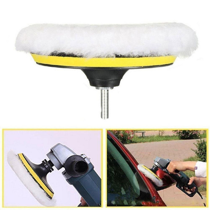 5 buc / 5/6/7 inch Kit de lustruit Pad de lustruit disc burete pentru epilare cu ceară roată de lână tampoane de lustruit pentru îngrijirea vopselei auto Gadget auto