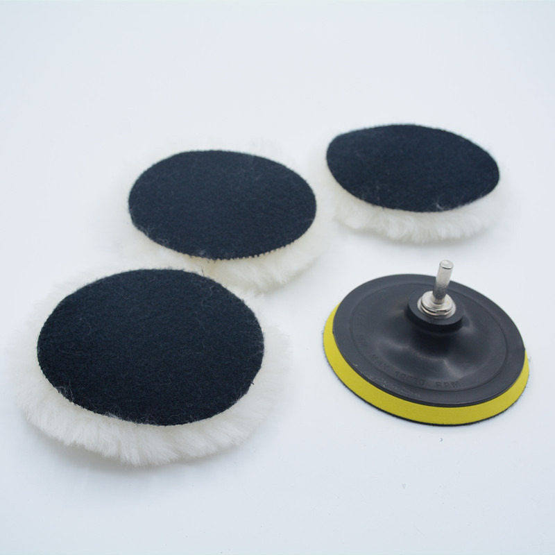 5 tk / komplekt 3/4/5 tolline poleerimiskomplekt poleerimislapp Autovahatamine käsnketas villane rataste poleerimispadjad auto värvihoolduse auto vidin