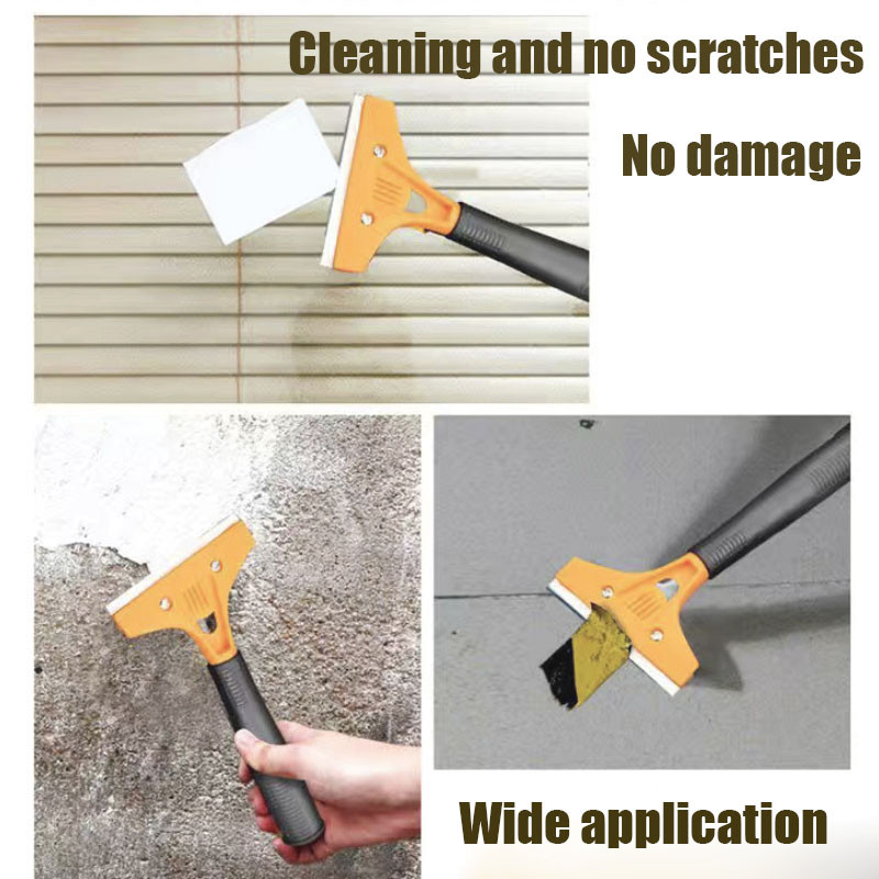 Racletă cu lame de ras TOFAR pentru curățarea cu 10 lame de metal adezive etichete autocolante de îndepărtare a sticlei geam mașină instrument de curățare a bucătăriei