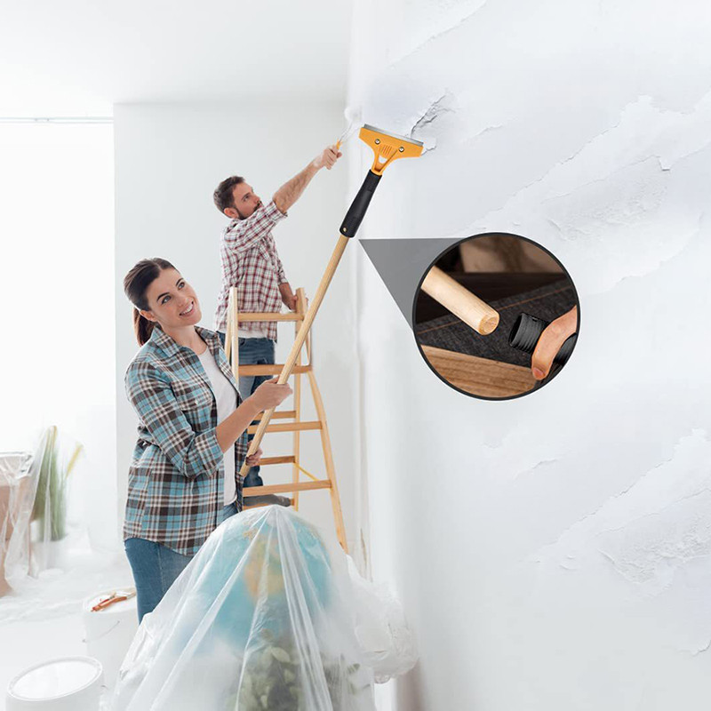 Racletă cu lame de ras TOFAR pentru curățarea cu 10 lame de metal adezive etichete autocolante de îndepărtare a sticlei geam mașină instrument de curățare a bucătăriei