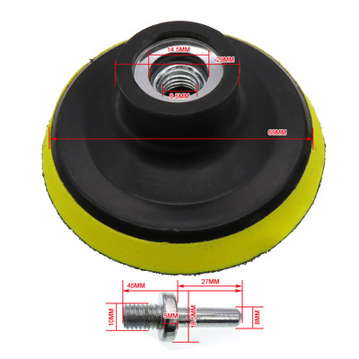 Placă de suport M10/14 Adaptor pentru plăcuțe de șlefuit cu cârlig și buclă 3''4''5''6''7'' Pad de șlefuit pentru șlefuitor cu acțiune dublă Slefuitor auto