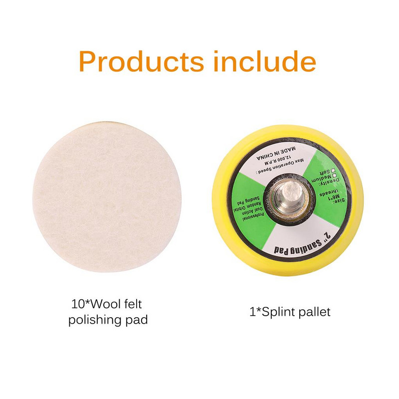 11 tk villavildist poleerimispadi, lihvketas puidutöötlemistööriistad puuripoleerimiskomplekt, isekleepuv vahaplaadi hooldus