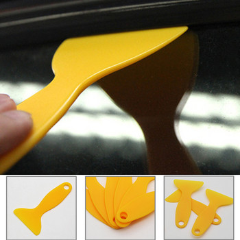 Μικρή ξύστρα αυτοκινήτου κίτρινη 11*6 cm Εργαλεία περιτυλίγματος αυτοκινήτου υαλοκαθαριστήρα υαλοκαθαριστήρα παραθύρου νερού Καθαρή λεπίδα καθαρισμού μεμβράνης απόξεσης Εργαλεία ξύστρου