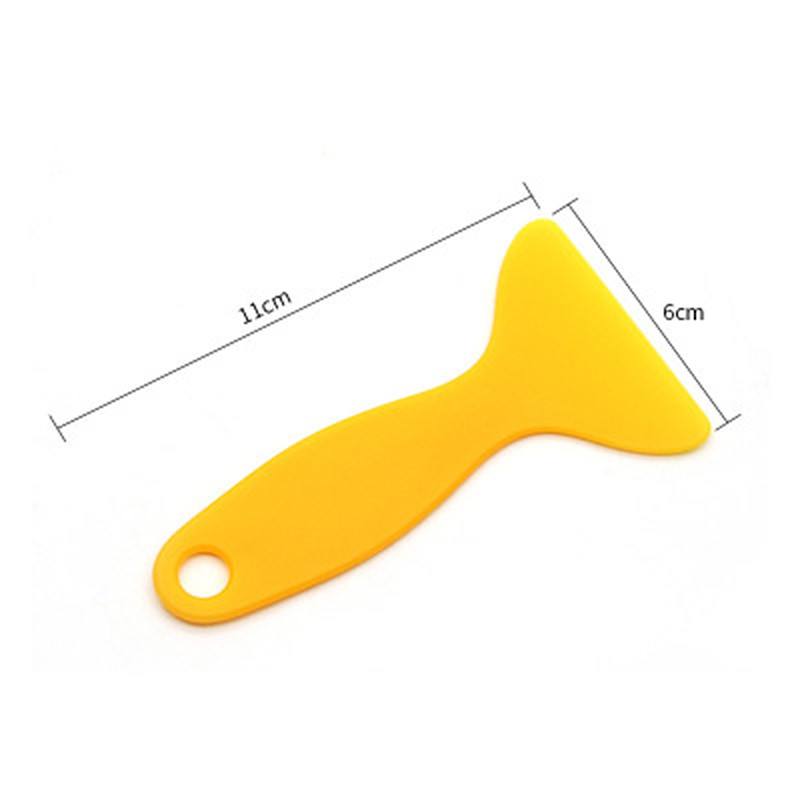 Automobilio geltonas mažas grandiklis 11*6 cm Patogus valytuvas Automobilio apvyniojimo įrankiai Vandens langų valytuvų džiovinimo peiliukai Nuvalyti grandymo plėvelės grandiklio įrankiai