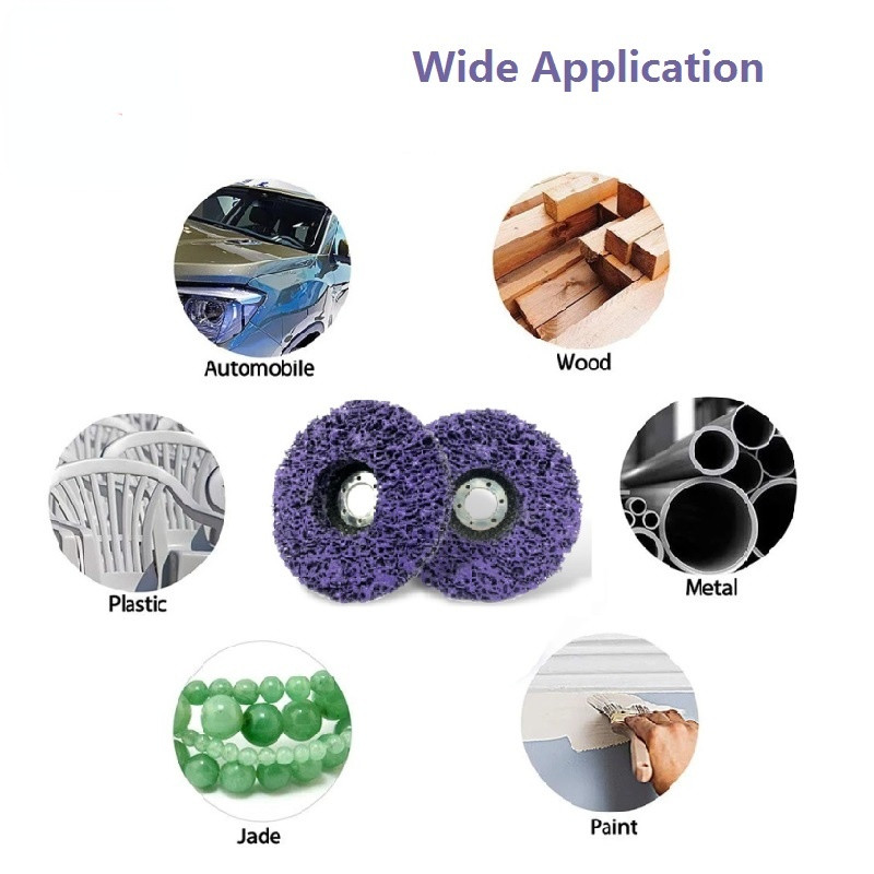 Disc cu bandă de polietilenă de 125 mm, disc abraziv pentru vopsea pentru îndepărtarea ruginii, roți de șlefuit pentru motociclete, polizor unghiular durabil, mașină