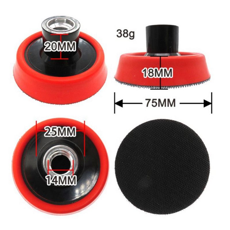 Disc de șlefuit electric Tavă cu roată de pinioane Mandrina de șlefuit Ventuză Disc de lustruit electric Instrument de șlefuit pentru vopsea de mașină