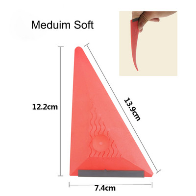 Profesionalni alat za zatamnjivanje prozora Car Wrap Brisač s tri ruba Strugač za vjetrobransko staklo Alati za nanošenje folije od ugljičnih vlakana