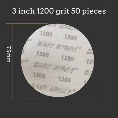 EASY SPRAY 50 tk 75 mm kilega ülipeened lihvkettad 1200–3000 karedusega pehme veekindel liivapaber märja/kuiva Poola autovärvi jaoks